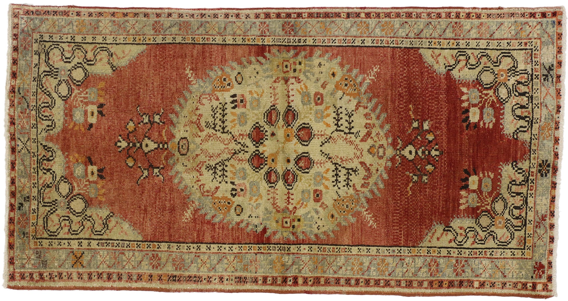 3 x 6 Vintage Turkish Oushak Rug 50911