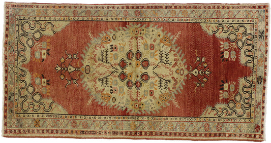 3 x 6 Vintage Turkish Oushak Rug 50911
