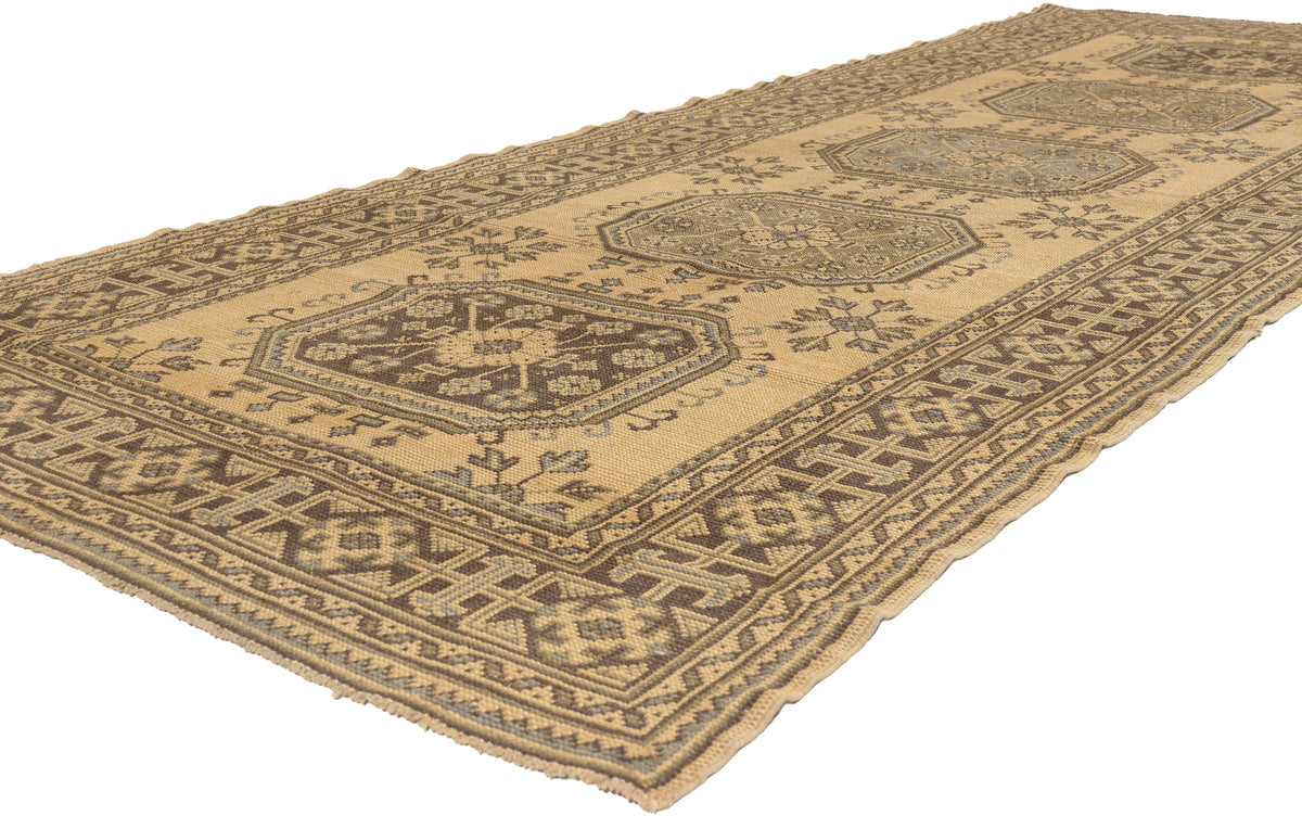 5 x 12 - Tan Vintage Turkish Oushak Rug - 50920