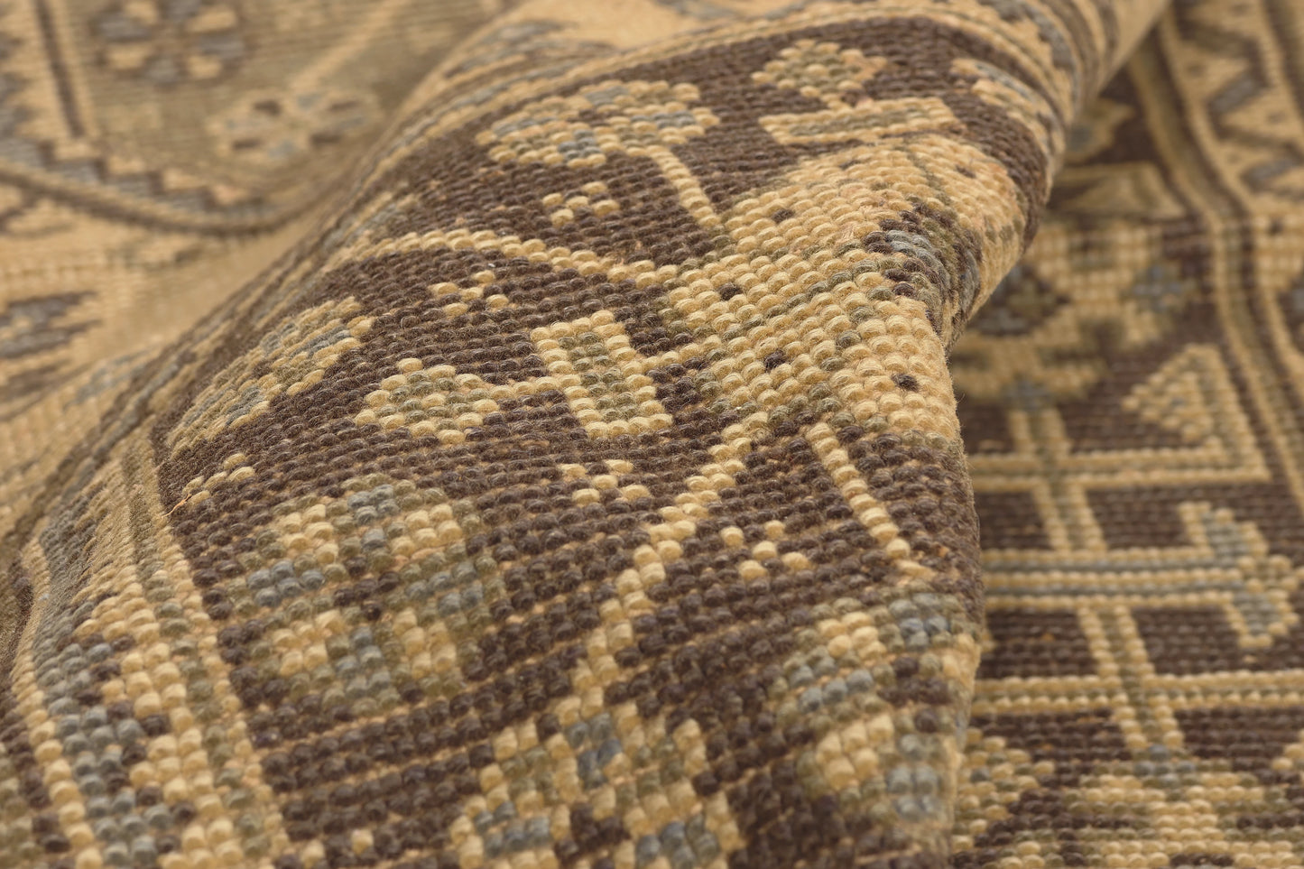 5 x 12 - Tan Vintage Turkish Oushak Rug - 50920