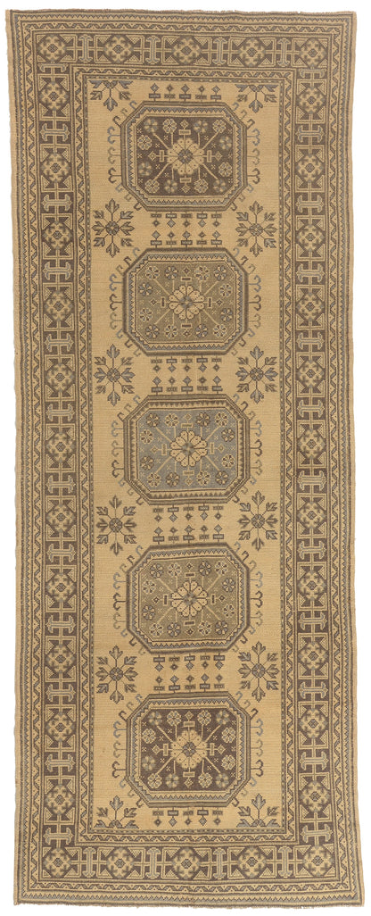 5 x 12 - Tan Vintage Turkish Oushak Rug - 50920