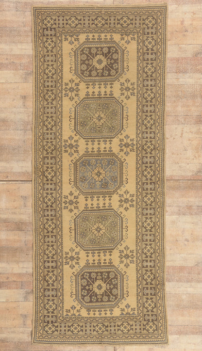 5 x 12 - Tan Vintage Turkish Oushak Rug - 50921