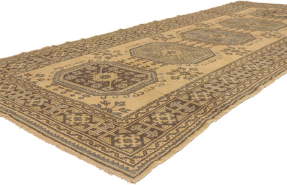 5 x 12 - Tan Vintage Turkish Oushak Rug - 50921