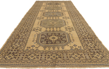 5 x 12 - Tan Vintage Turkish Oushak Rug - 50921