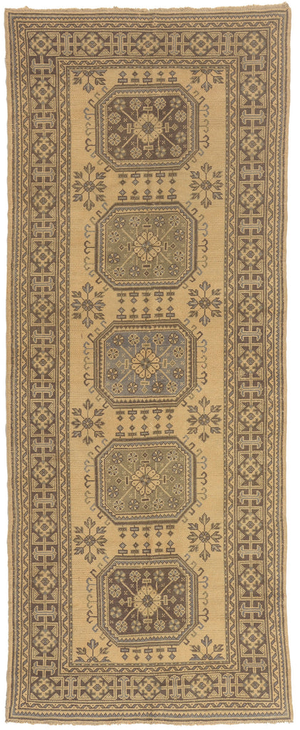 5 x 12 - Tan Vintage Turkish Oushak Rug - 50921
