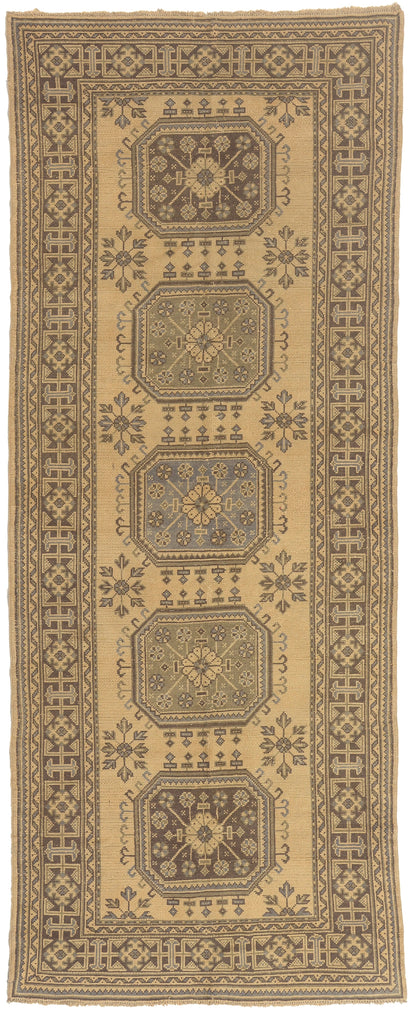 5 x 12 - Tan Vintage Turkish Oushak Rug - 50921