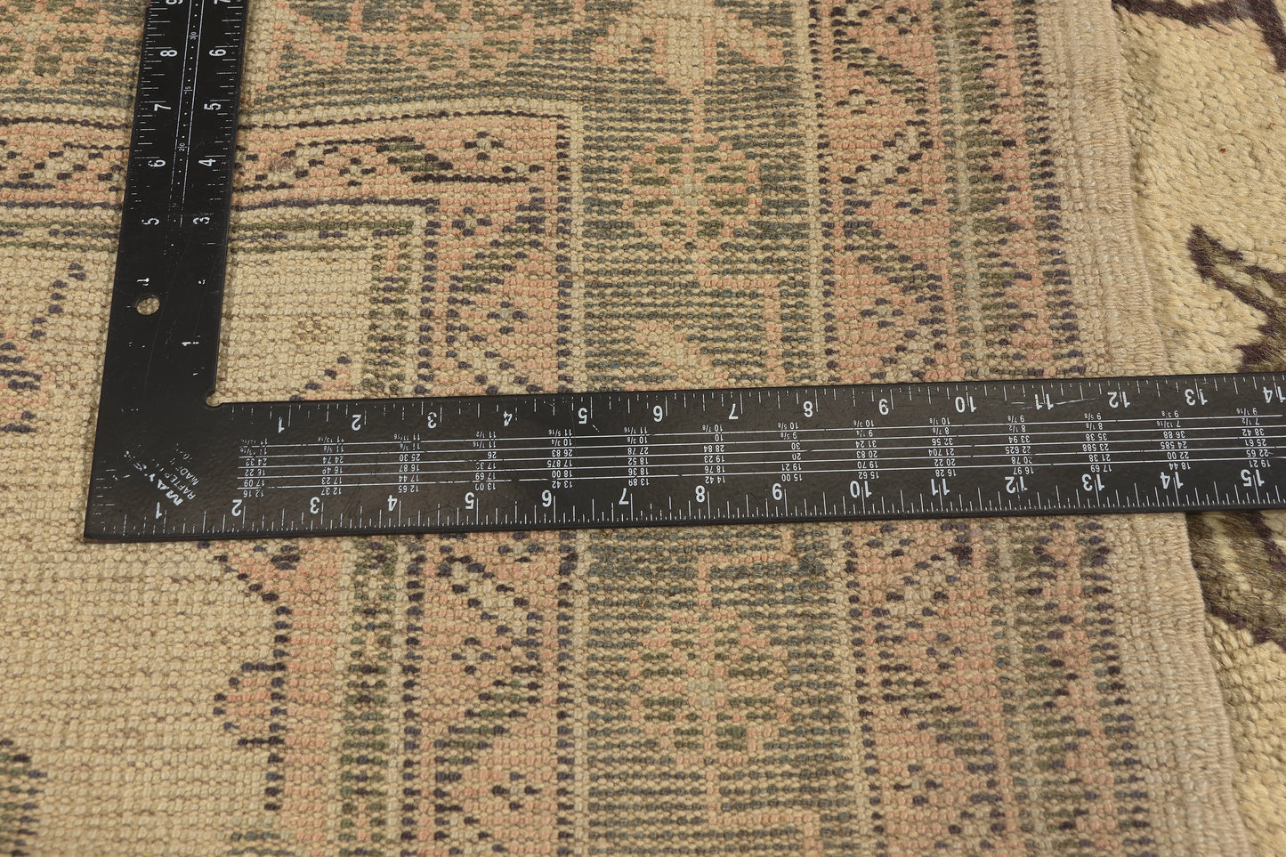 6 x 8 - Beige Vintage Turkish Oushak Rug - 50925
