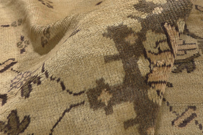 6 x 8 - Beige Vintage Turkish Oushak Rug - 50925