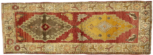 4 x 10 Vintage Turkish Oushak Rug 50926