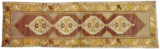 3 x 10 Vintage Turkish Oushak Rug 50929