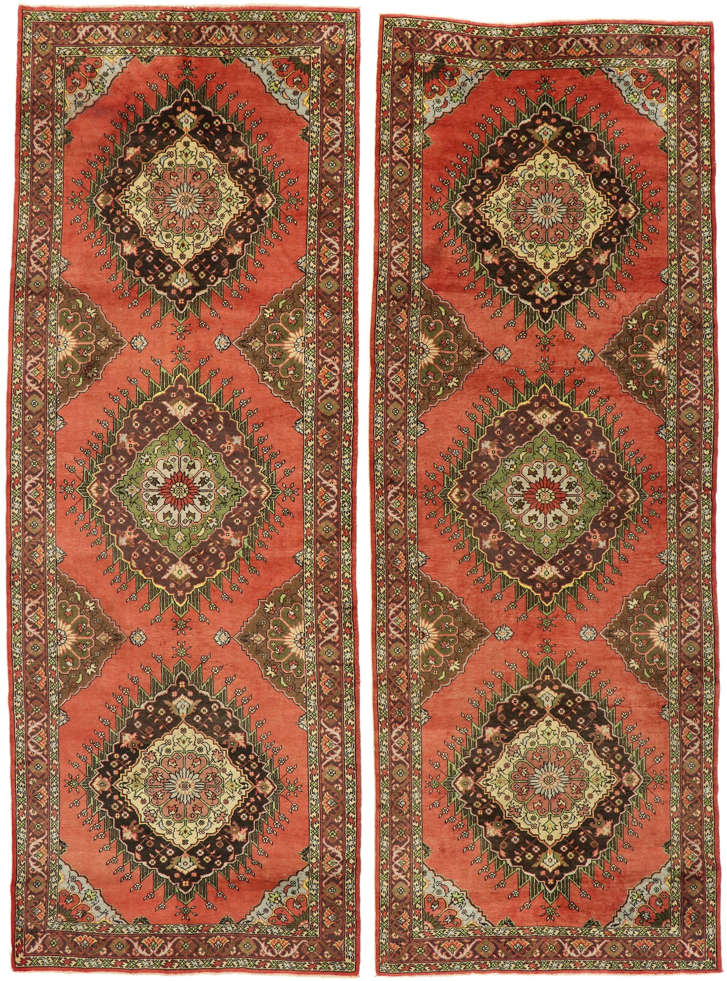 5 x 13 Vintage Turkish Oushak Rug 50985