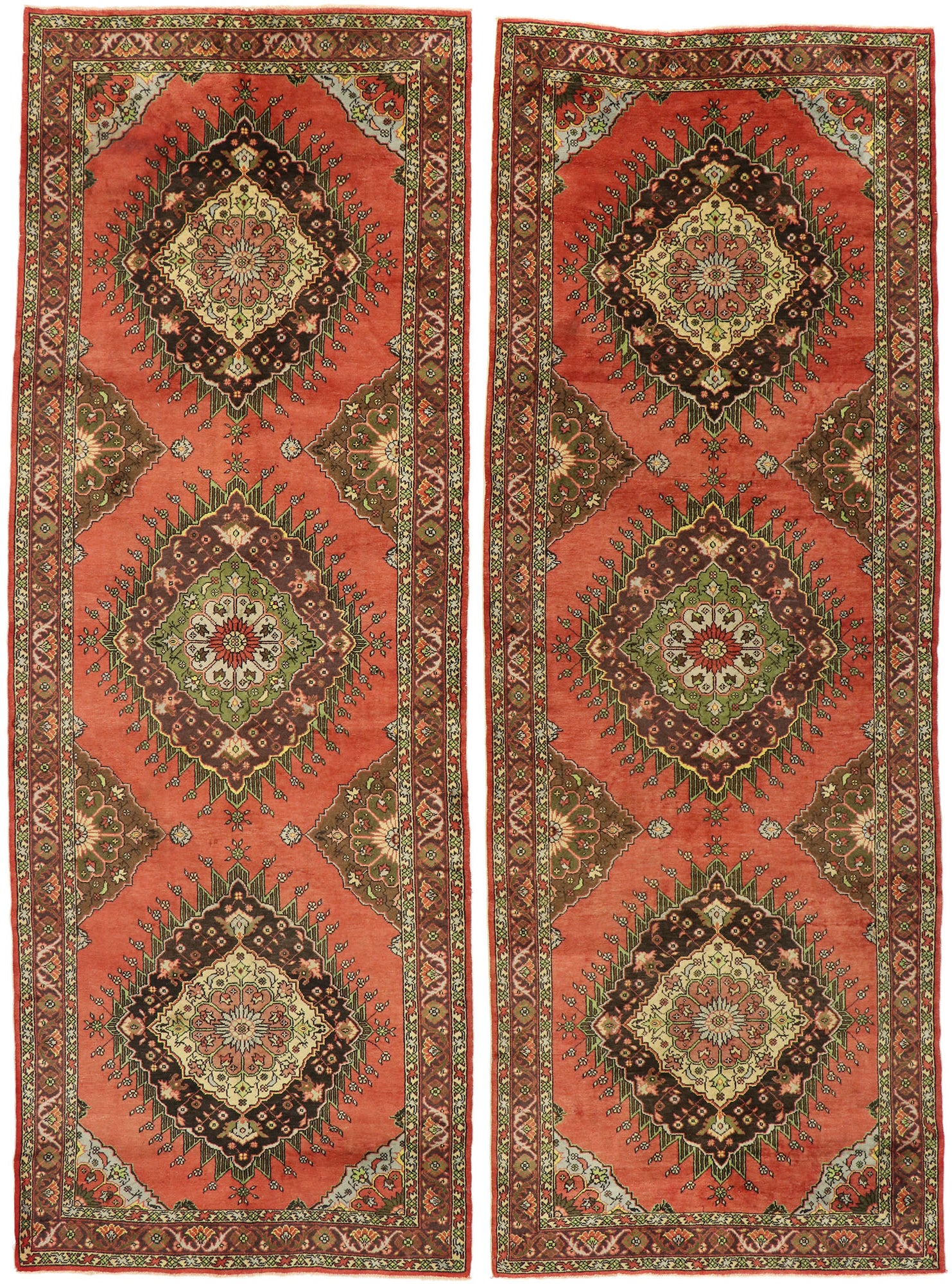 5 x 13 Vintage Turkish Oushak Rug 50985