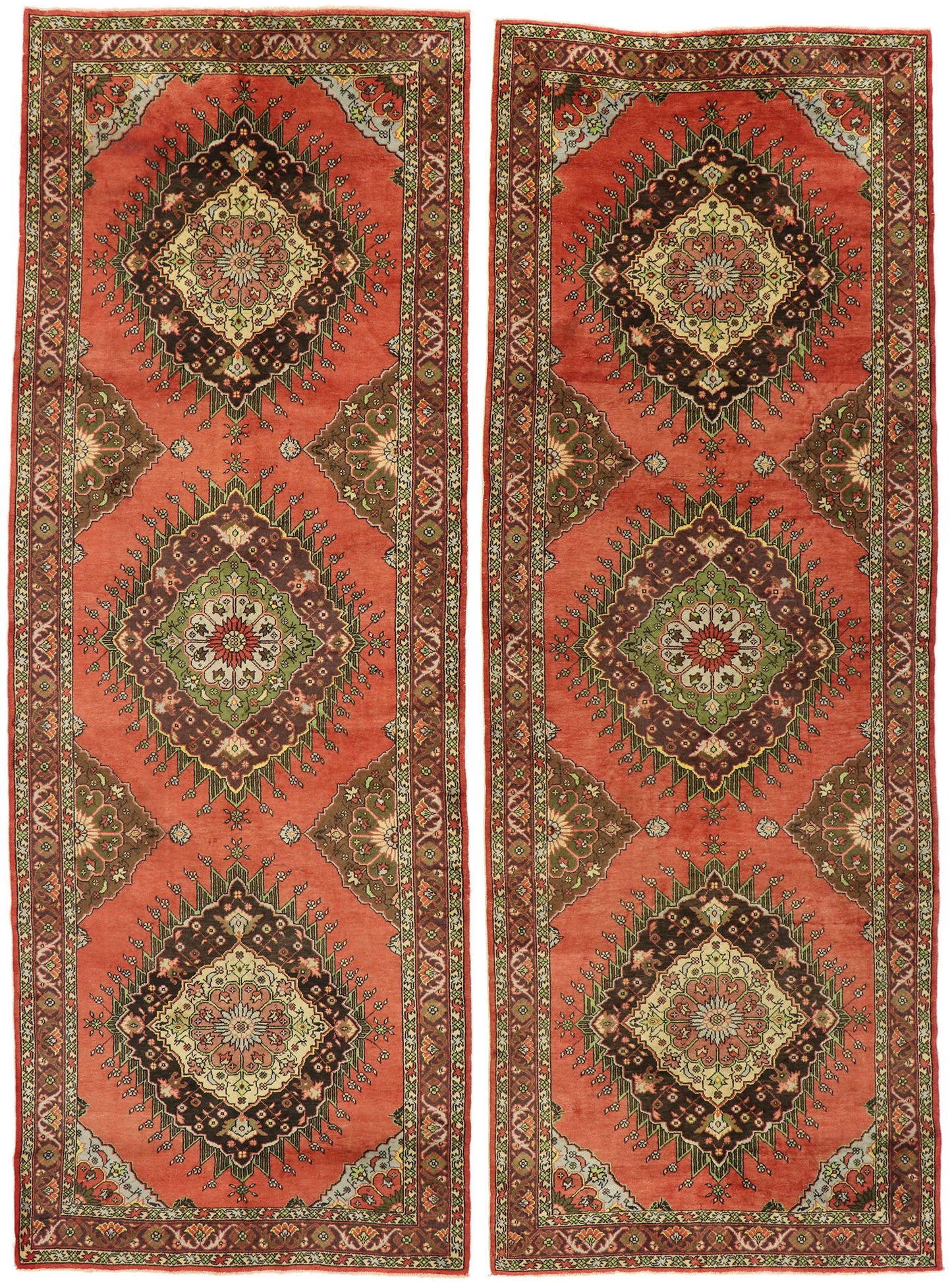 5 x 14 Vintage Turkish Oushak Rug 50986