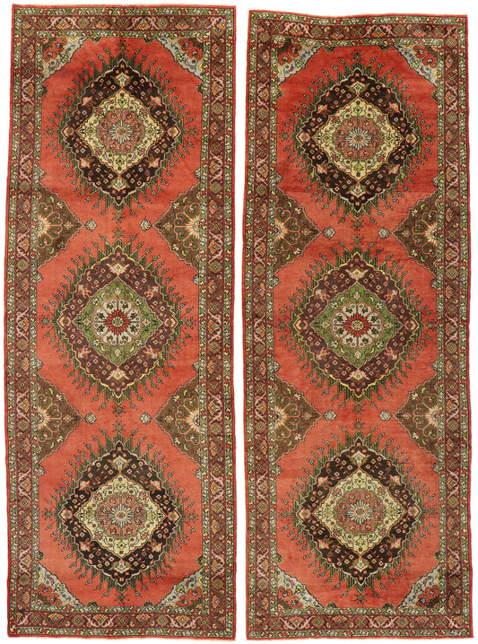 5 x 14 Vintage Turkish Oushak Rug 50986