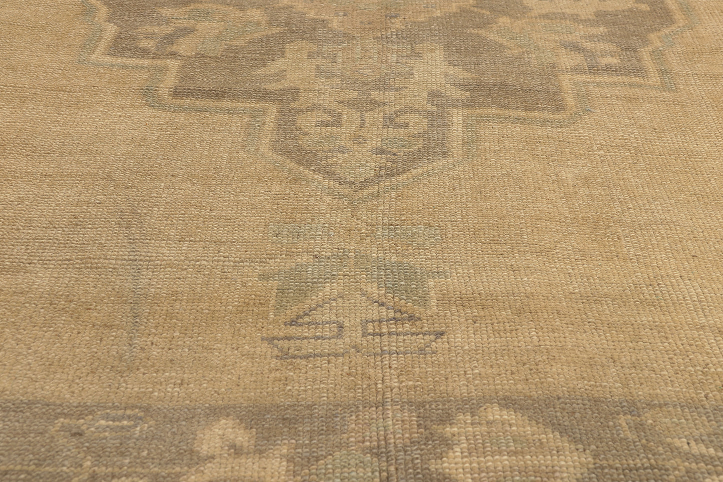5 x 13 - Tan Vintage Turkish Oushak Rug - 51021