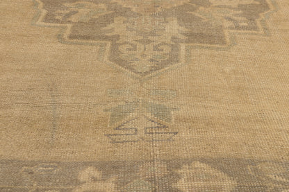5 x 13 - Tan Vintage Turkish Oushak Rug - 51021