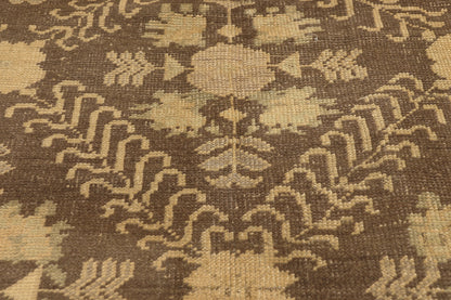 5 x 9 - Brown Vintage Turkish Oushak Rug - 51028