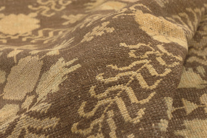 5 x 9 - Brown Vintage Turkish Oushak Rug - 51028