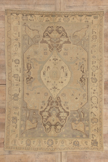 6 x 8 - Purple Vintage Turkish Oushak Rug - 51034