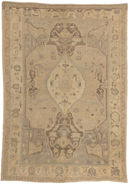 6 x 8 - Purple Vintage Turkish Oushak Rug - 51034