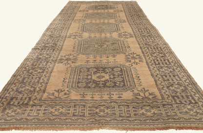 5 x 11 - Tan Vintage Turkish Oushak Rug - 51117