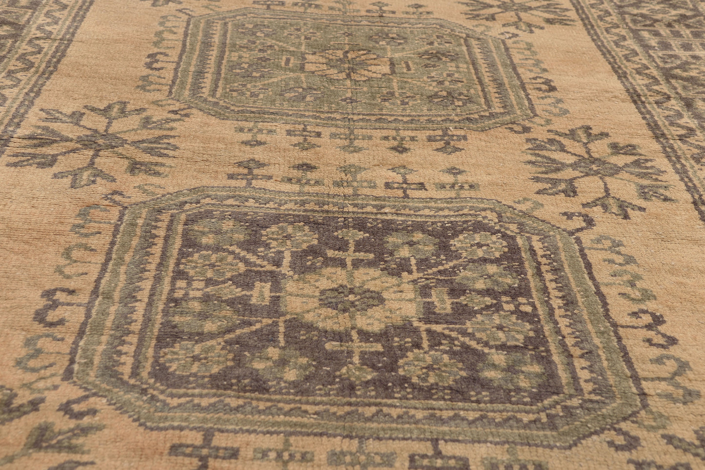 5 x 11 - Tan Vintage Turkish Oushak Rug - 51117