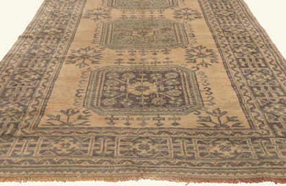 5 x 11 - Tan Vintage Turkish Oushak Rug - 51117