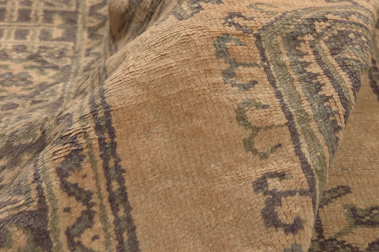 5 x 11 - Tan Vintage Turkish Oushak Rug - 51117