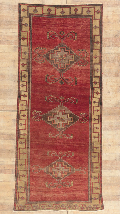 5 x 12 - Red Vintage Turkish Oushak Rug - 51134
