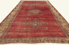 5 x 12 - Red Vintage Turkish Oushak Rug - 51134