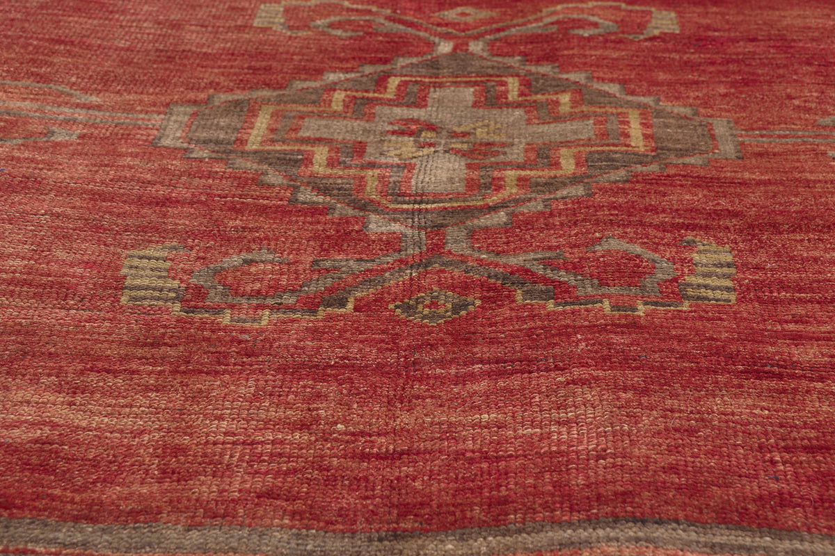 5 x 12 - Red Vintage Turkish Oushak Rug - 51134