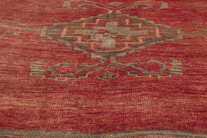 5 x 12 - Red Vintage Turkish Oushak Rug - 51134