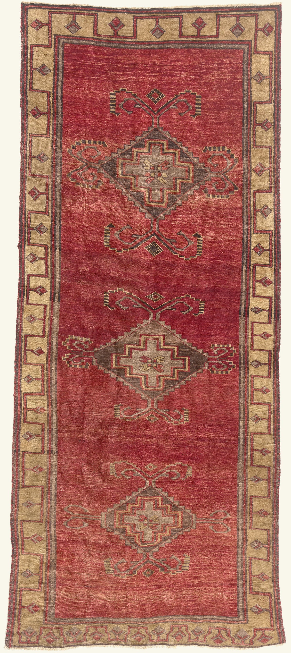 5 x 12 - Red Vintage Turkish Oushak Rug - 51134