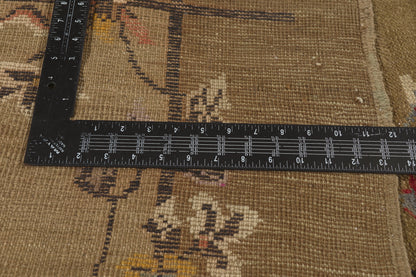 5 x 11 - Brown Vintage Turkish Oushak Rug - 51138