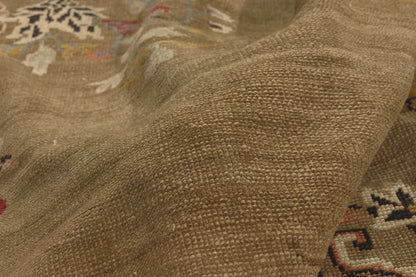 5 x 11 - Brown Vintage Turkish Oushak Rug - 51138