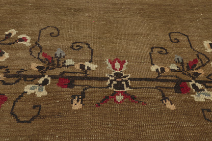 5 x 12 - Brown Vintage Turkish Oushak Rug - 51139