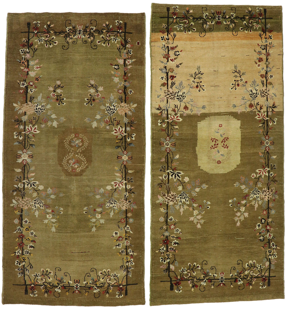5 x 12 Vintage Turkish Oushak Rug 51139