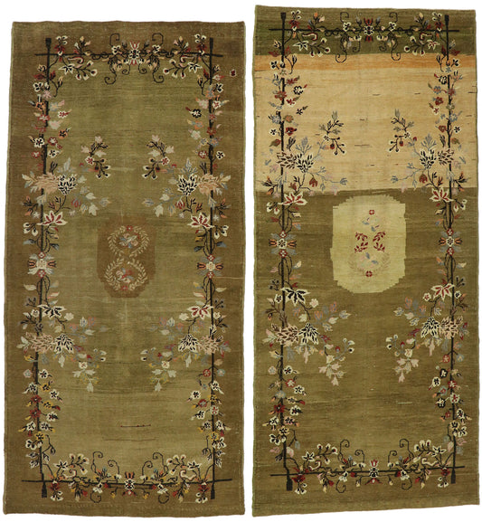 5 x 12 Vintage Turkish Oushak Rug 51139