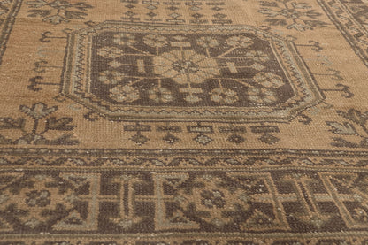 5 x 12 - Brown Vintage Turkish Oushak Rug - 51144