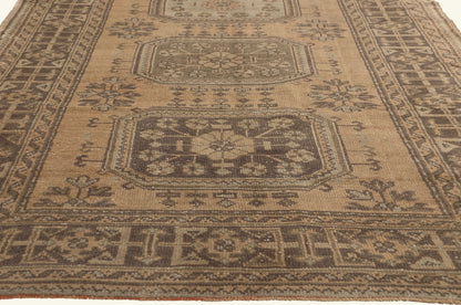 5 x 12 - Brown Vintage Turkish Oushak Rug - 51144