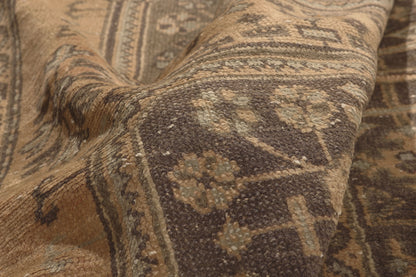 5 x 12 - Brown Vintage Turkish Oushak Rug - 51144