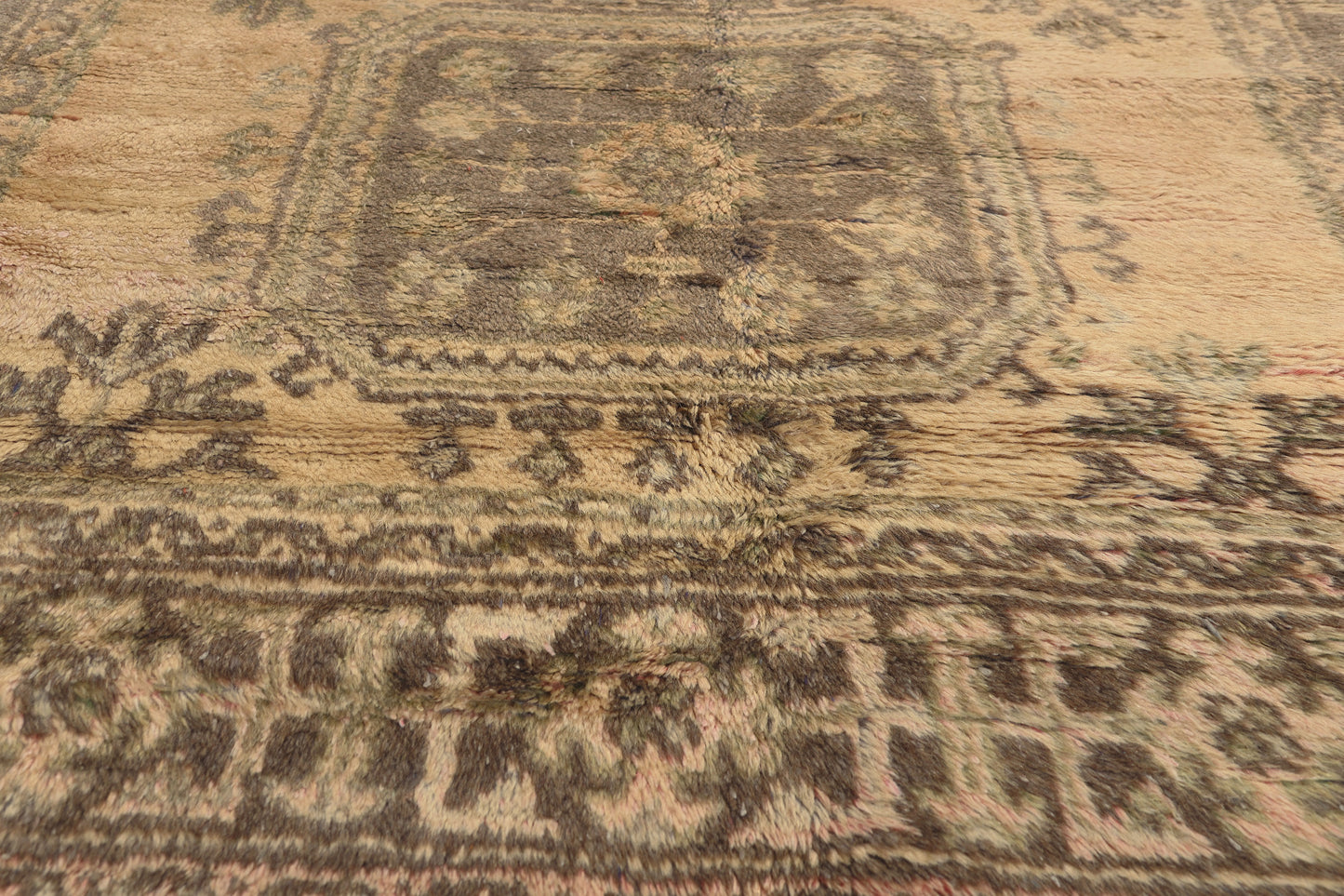 5 x 12 - Brown Vintage Turkish Oushak Rug - 51145