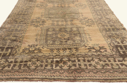 5 x 12 - Brown Vintage Turkish Oushak Rug - 51145