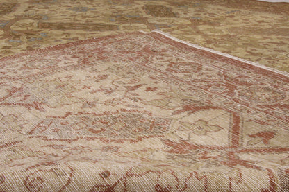 10 x 16 - Brown Vintage Persian Tabriz Rug - 51164