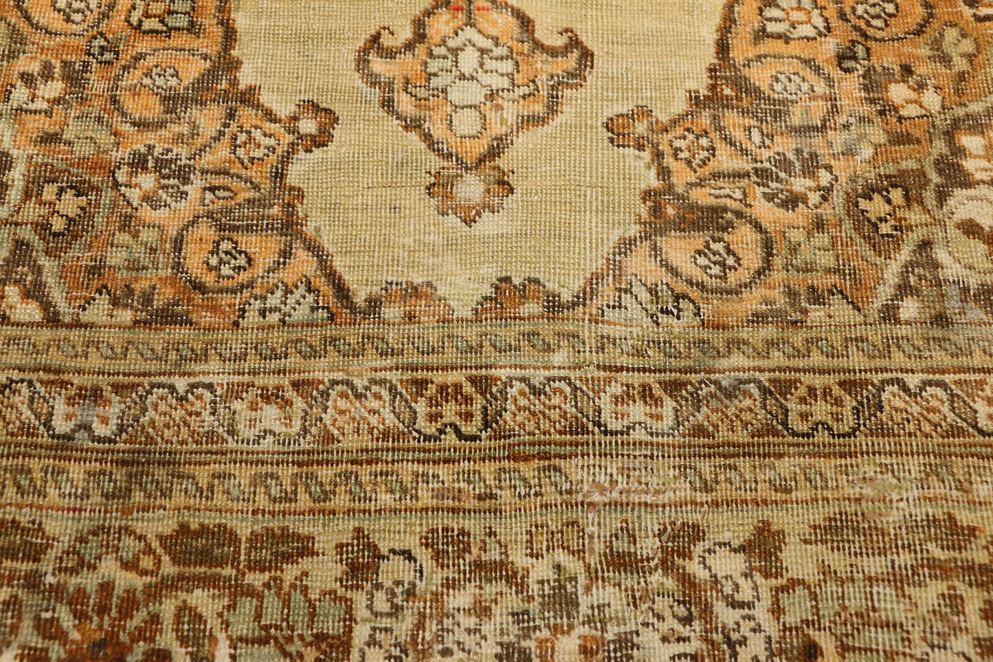 4 x 5 - Brown Vintage Turkish Tabriz Rug - 51173