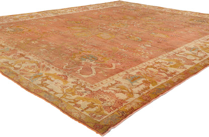 10 x 12 - Rust Antique Turkish Oushak Rug - 51231
