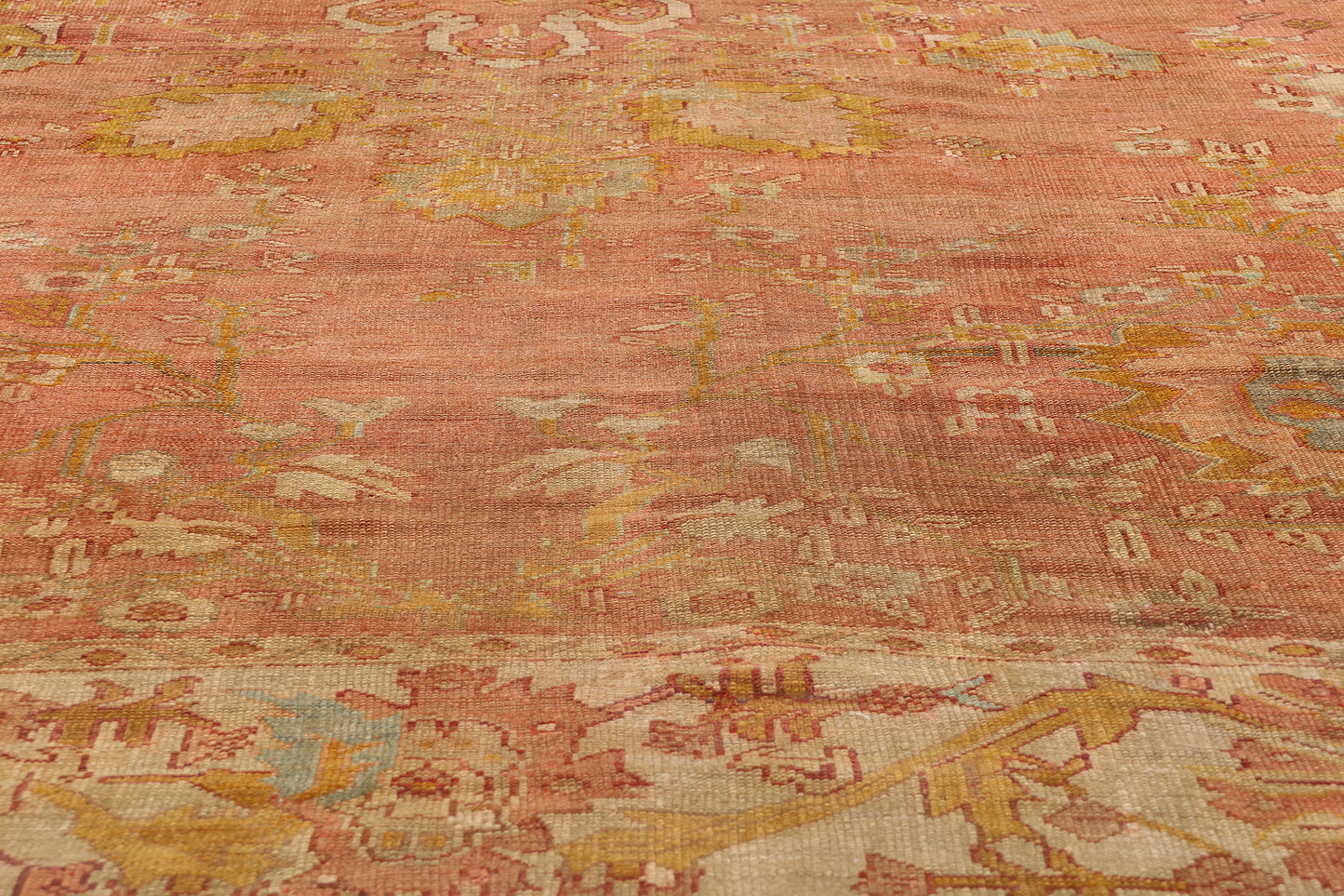10 x 12 - Rust Antique Turkish Oushak Rug - 51231