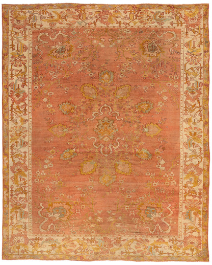 10 x 12 - Rust Antique Turkish Oushak Rug - 51231