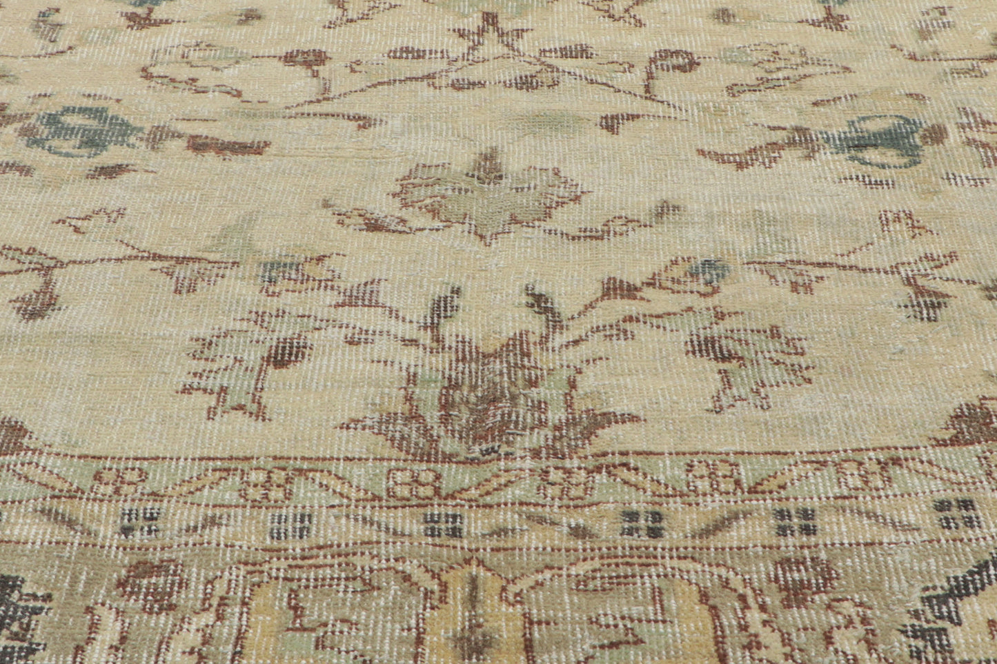 7 x 10 - Beige Vintage Turkish Sivas Rug - 51234