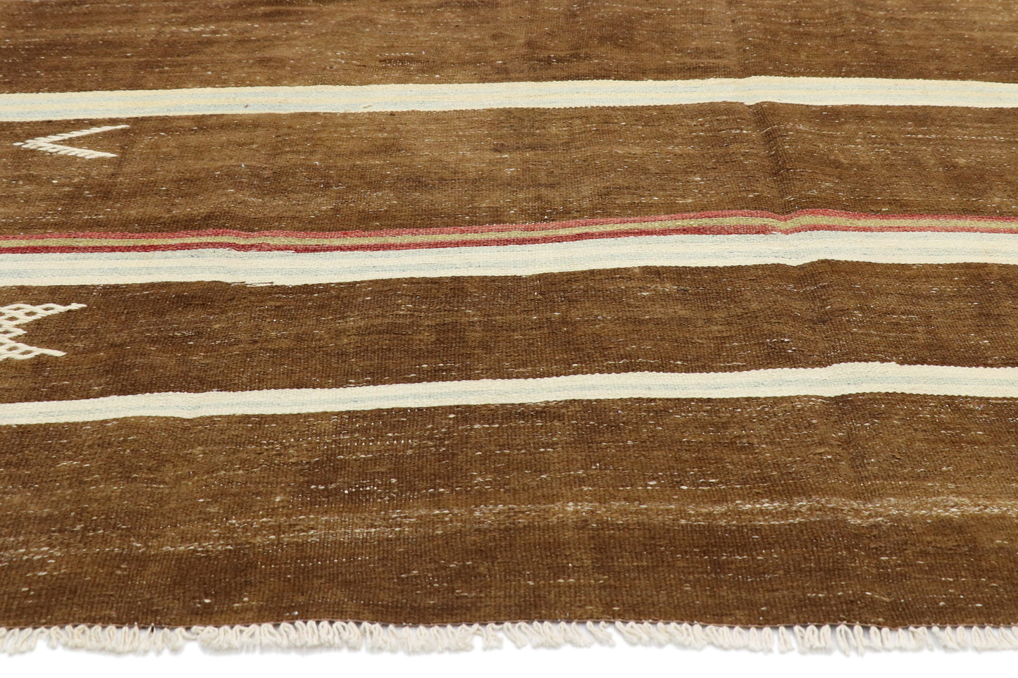 6 x 12 - Brown Vintage Turkish Kilim Rug - 51324